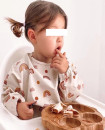 Toddler 12M-36M Waterproof Baby Smock Apron Bib With Crumb Catcher 6 Designs